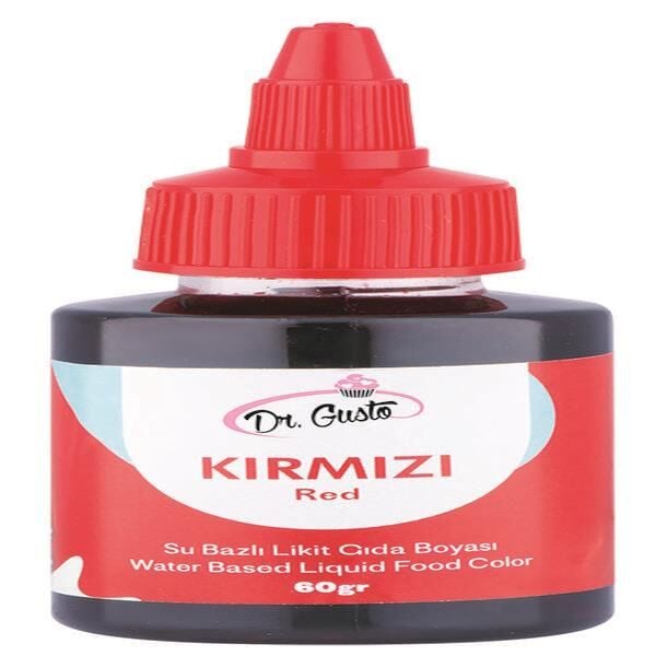 DR GUSTO 60 GR SU BAZLI LİKİT  BOYA KIRMIZI