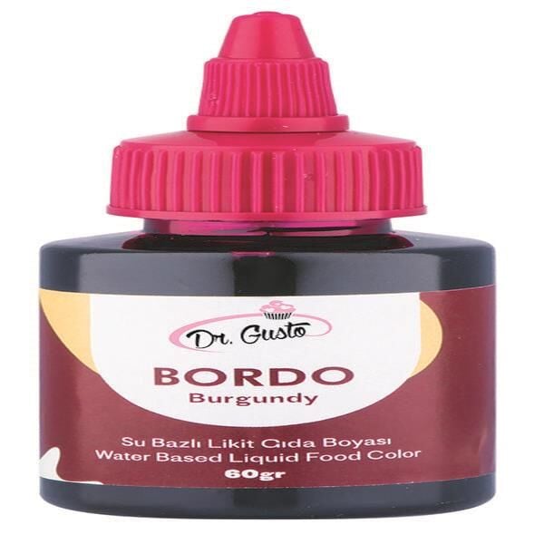 DR GUSTO 60 GR SU BAZLI LİKİT  BOYA BORDO